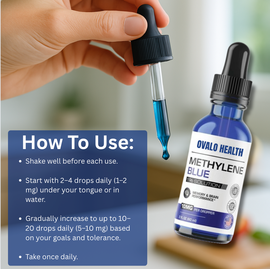 Methylene Blue Liquid Drops 1% | 60 ML (2.0 OZ)
